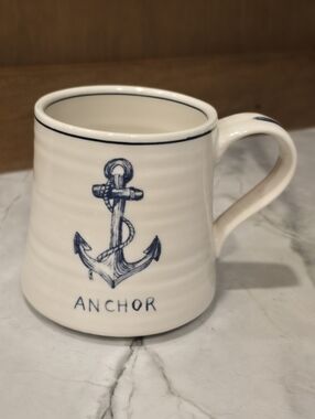 Anthropologie Molly Hatch Anchor Mug- Rare Coffee Cup